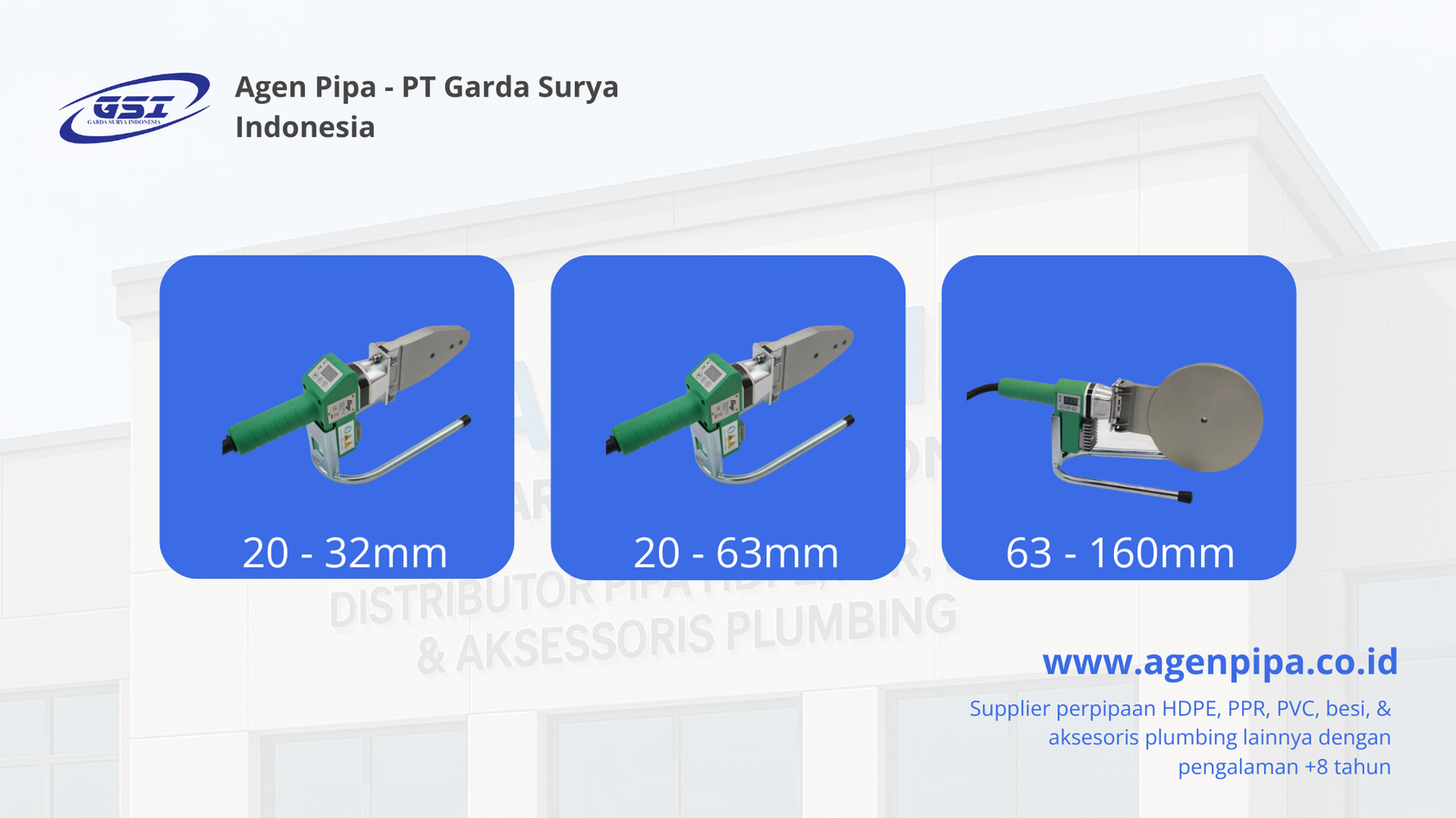 MESIN SOCKET FUSION, AGEN PIPA, GARDA SURYA INDONESIA